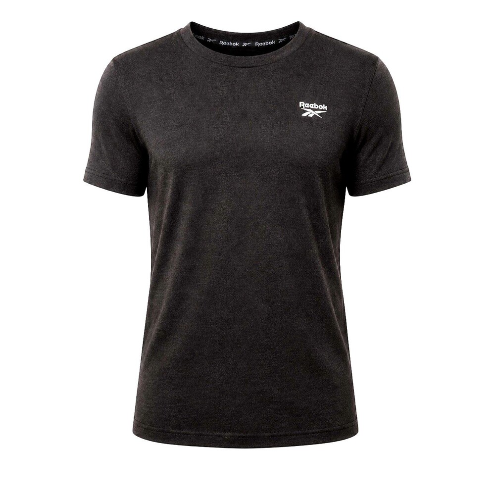 Reebok Men's Black Heather Showdown Performance Polyester/Spandex T-Shirt Small